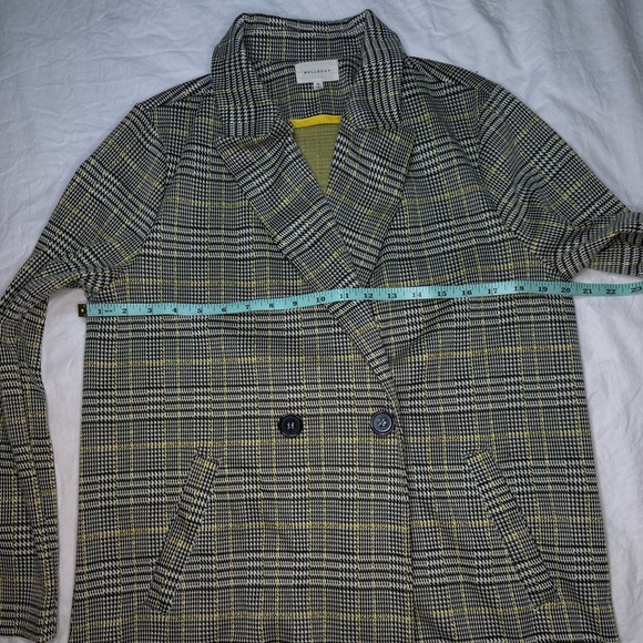 MELLODAY Plaid Trench Coat • Yellow & Black Clueless • Back to School Medium - Picture 8 of 10